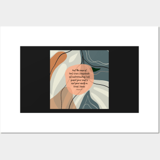 The Peace of God, Philippians 4:7, Bible Quote Posters and Art